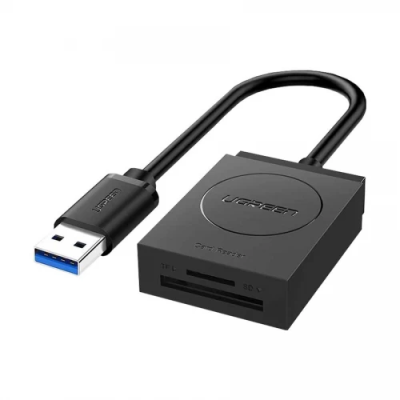 Ugreen USB Male to SD/TF Black Card Reader # 20250