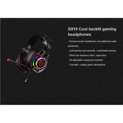 Motospeed G919 Wired Black Gaming Headphone