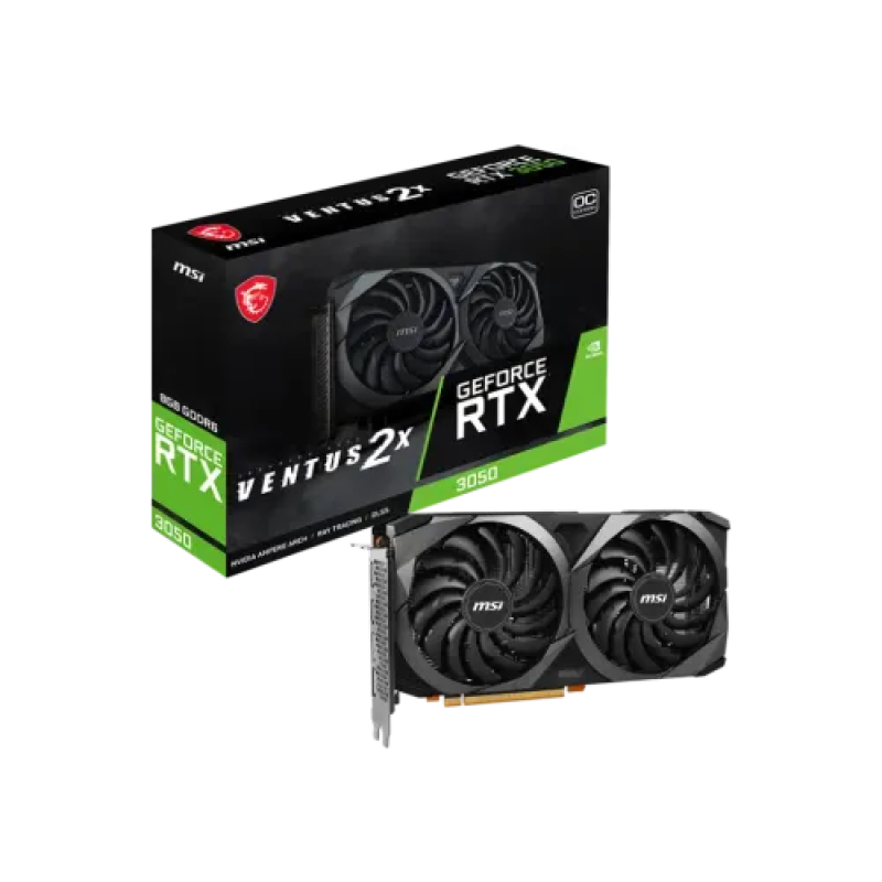 MSI GeForce RTX 3050 VENTUS 2X 8GB OC GDDR6 Graphics Card