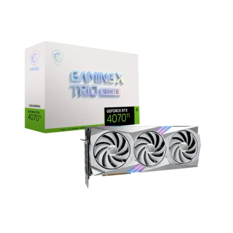 MSI GeForce RTX 4070 Ti GAMING X TRIO WHITE 12GB GDDR6X Graphics Card