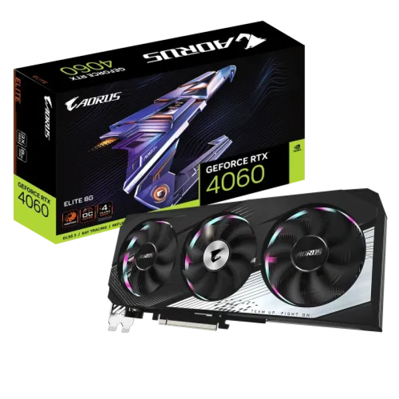 GIGABYTE AORUS GeForce RTX 4060 ELITE 8G GDDR6 Graphics Card