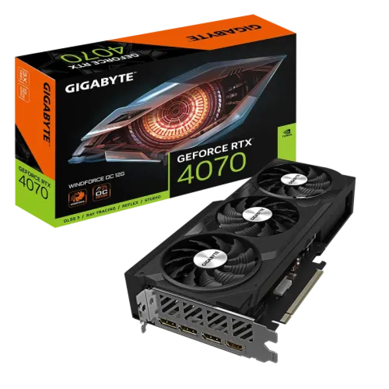 GIGABYTE GeForce RTX 4070 WINDFORCE OC 12GB GDDR6X Graphics Card