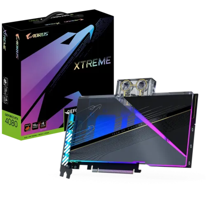 GIGABYTE AORUS GeForce RTX 4080 16GB XTREME WATERFORCE WB GDDR6X Graphics Card