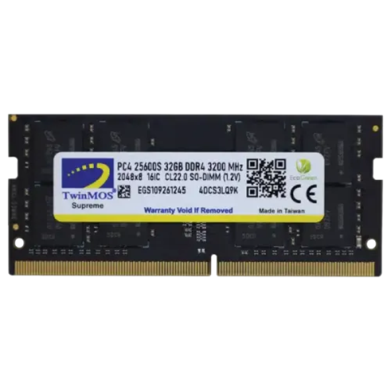 TwinMOS 16GB 3200MHz DDR4 SO-DIMM Laptop RAM