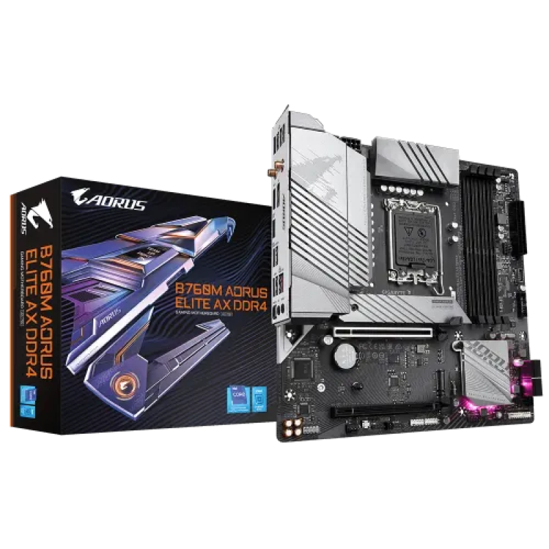 GIGABYTE B760M AORUS ELITE AX DDR4 14th & 13th Gen mATX Motherboard