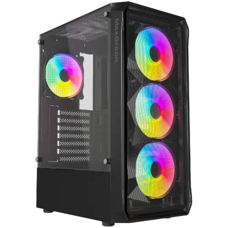 MaxGreen 825-V2 Mid-Tower ARGB ATX Gaming Case