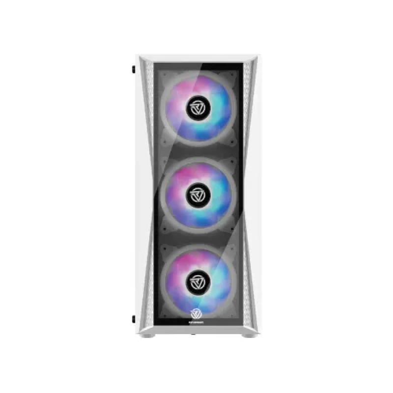 Revenger SHOCKWAVE Mid Tower ATX RGB Gaming Case White