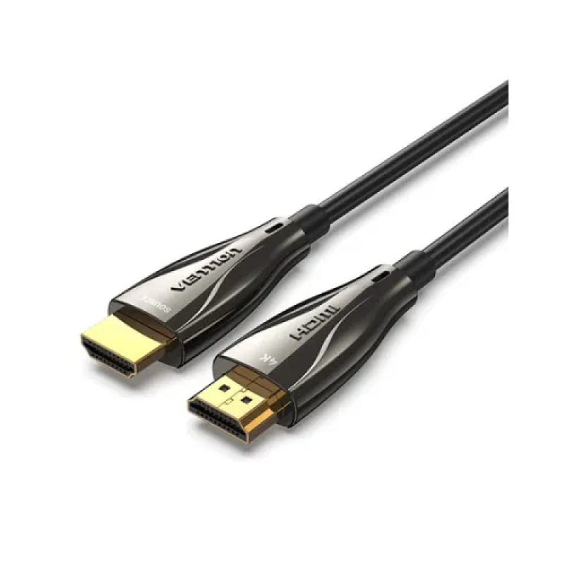 VENTION ALABX Optical HDMI Male to Male HD Cable 50M Black Zinc Alloy Type (4K)